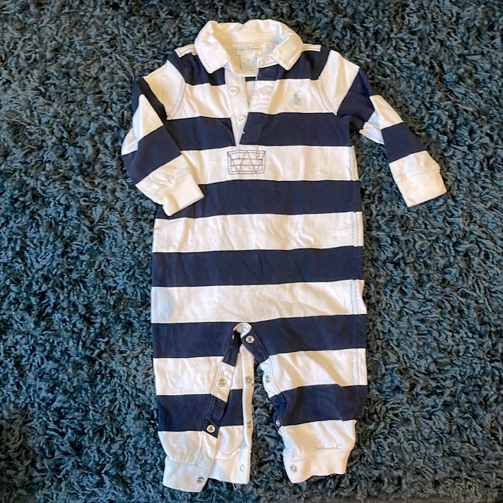 Ralph Lauren Stripped Cotton Rugby Coverall